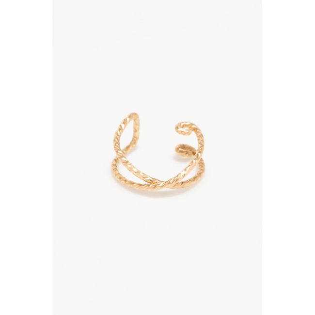Faux piercing Éclat croisé argent / tanzanite <span itemprop=