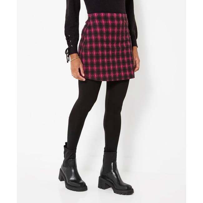 Legging-Jupe à Carreaux Millie rouge <span itemprop=