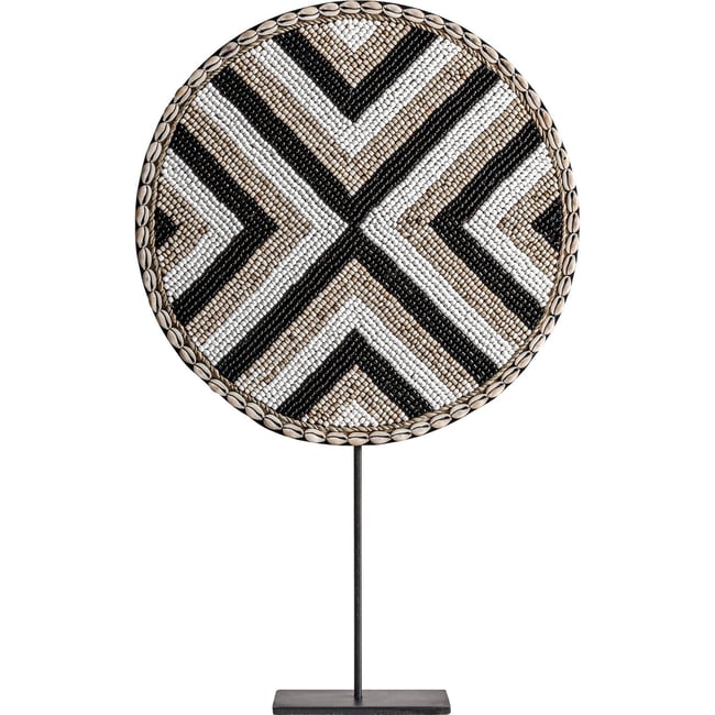 Figurine décorative en bambou Couleur tons neutres et noir <span itemprop=