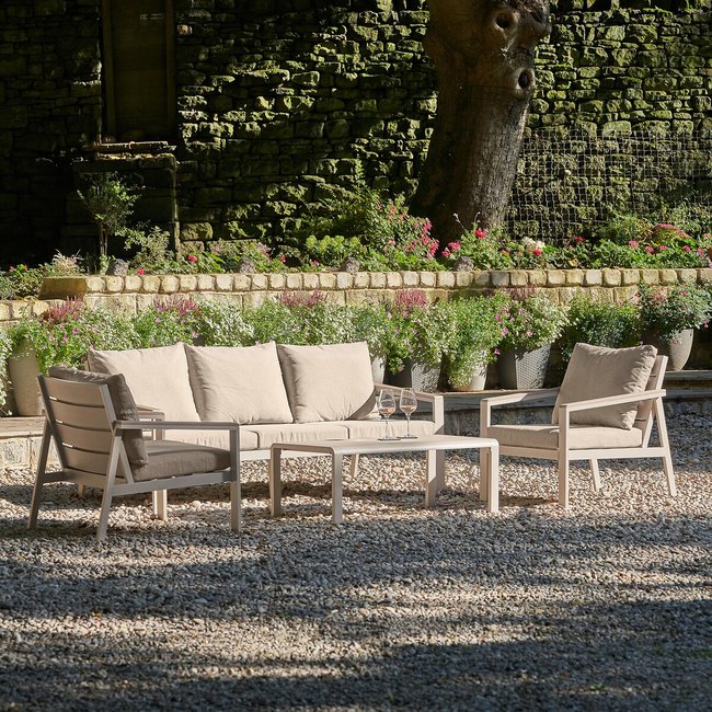 Aruba Outdoor Seating Set, stone beige, SO'HOME