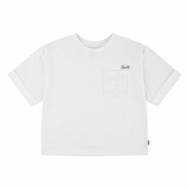T-shirt con tasca ricamata bianco LEVI'S KIDS