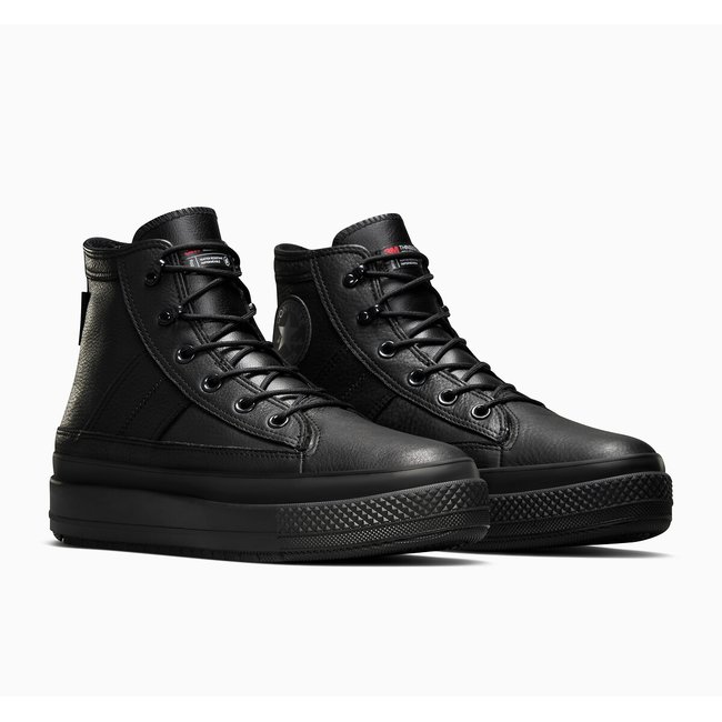 Sapatilhas em pele, Chuck Taylor All Star Equip preto <span itemprop=