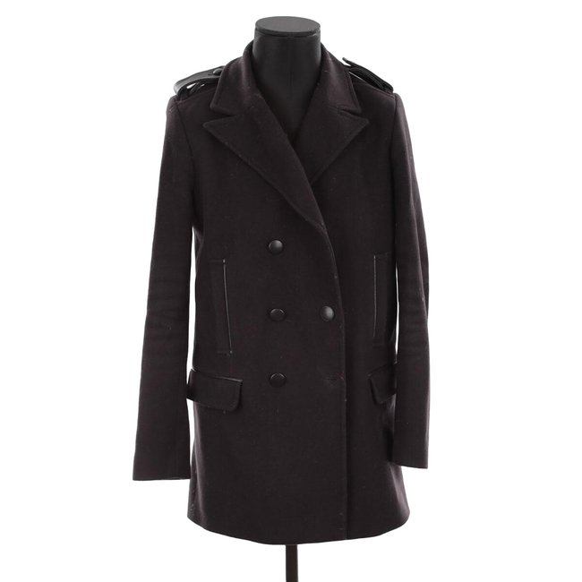 Manteau en laine - Bon État violet <span itemprop=