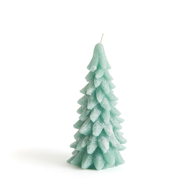 Bougie sapin en cire H16,5 cm, Caspar Couleur vert <span itemprop=
