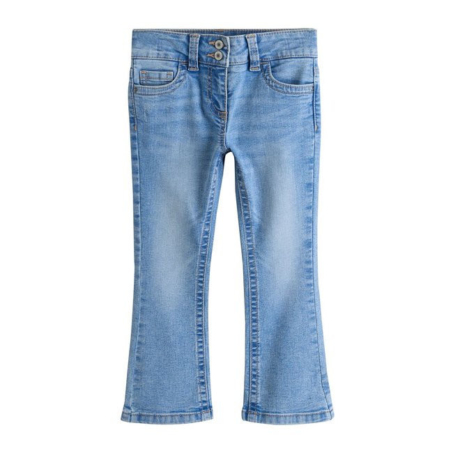 Jean évasé taille basse jean bleu moyen <span itemprop=