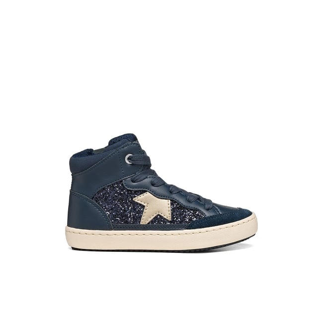 Baskets montantes respirantes, KALISPERA bleu marine <span itemprop=