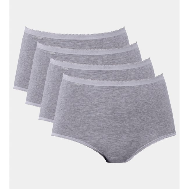 Confezione da 3 + 1 in omaggio maxi slip Basic grigio SLOGGI