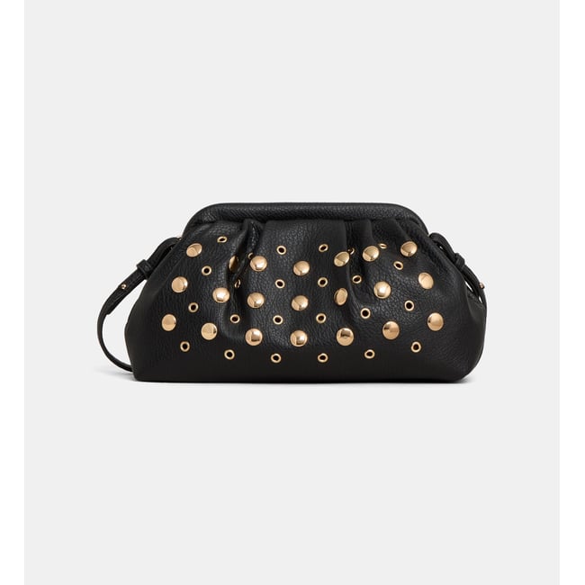 Sac à main anna eyelets grainé noir <span itemprop=