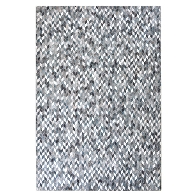 Tapis imprimé Serena, aspect cuir, plat Couleur bleu multicolore <span itemprop=