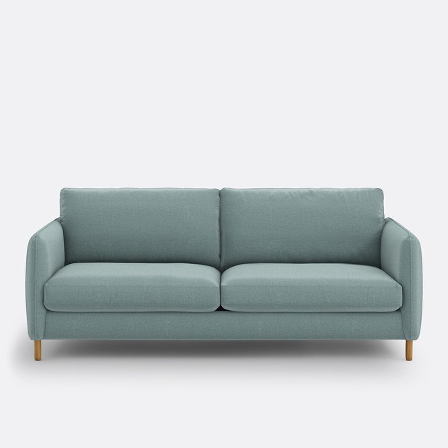 Sofá-cama em poliéster, 4 lugares, Loméo verde-acinzentado <span itemprop=