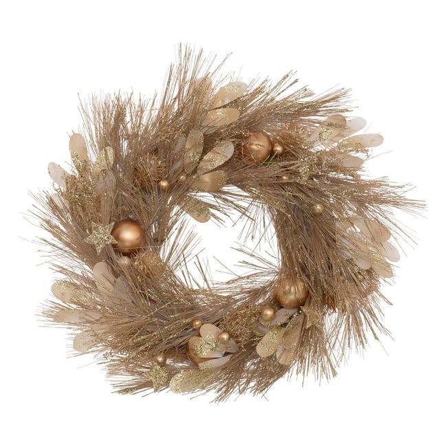 Couronne Noël D35 cm Couleur transparent <span itemprop=