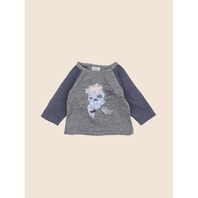 Tee-shirt - Très bon état gris <span itemprop=