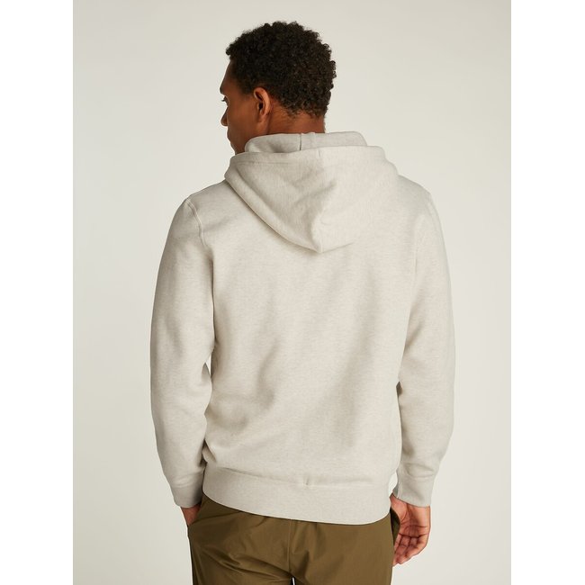 Fleece Zip-Up Hoodie in Cotton Mix, ecru, TOMMY HILFIGER