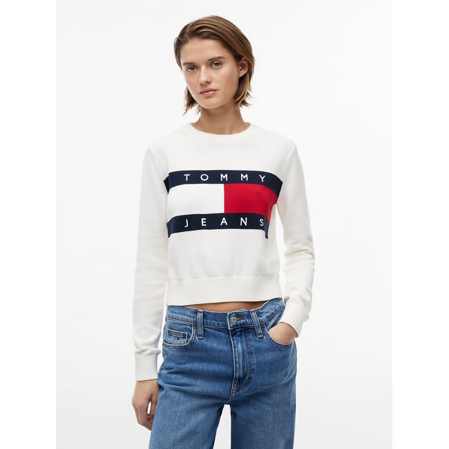 Trui met ronde hals en logo - TOMMY JEANS