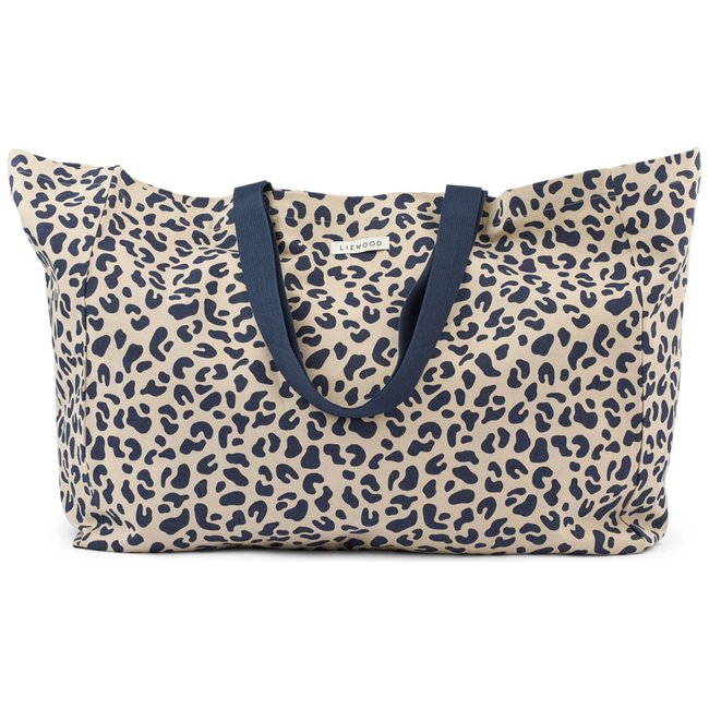 Maxi tote bag beige, bleu <span itemprop=