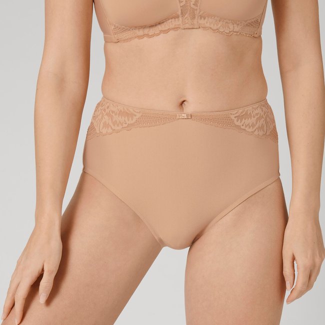 Braguita maxi Modern Lace + Cotton beige <span itemprop=