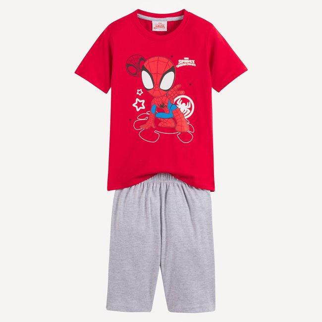 Pijama corto Spidey rojo/gris <span itemprop=