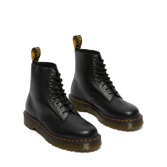 Stiefeletten 1460 Pascal Bex aus Pisa-Leder schwarz <span itemprop=