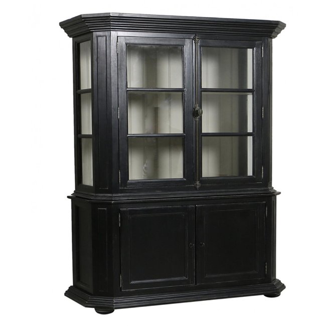 Buffet vaisselier - BRUGES Couleur noir <span itemprop=