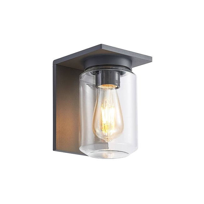 Applique extérieure en aluminium moderne Couleur gris foncé, transparent <span itemprop=