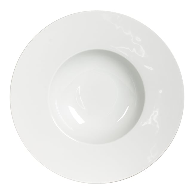 Assiette creuse Zen 23 cm (lot de 6) Couleur blanc <span itemprop=
