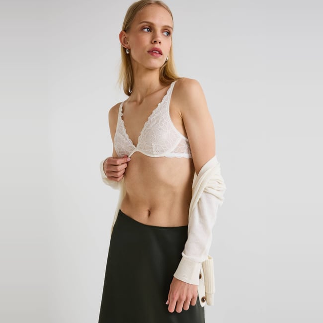 Soutien-gorge balconnet foulard SELENA en dentelle - MONOPRIX