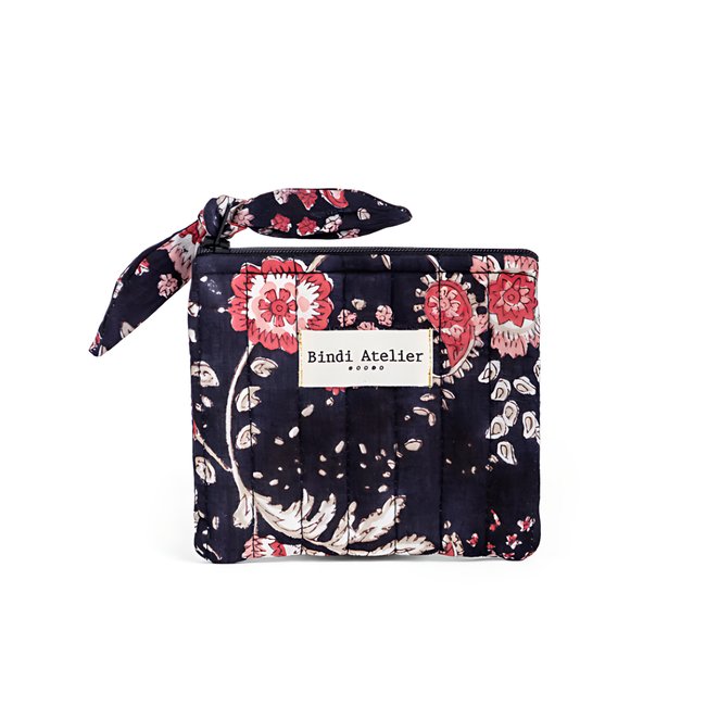 Porte-monnaie imprimé CAPRI bleu minuit <span itemprop=
