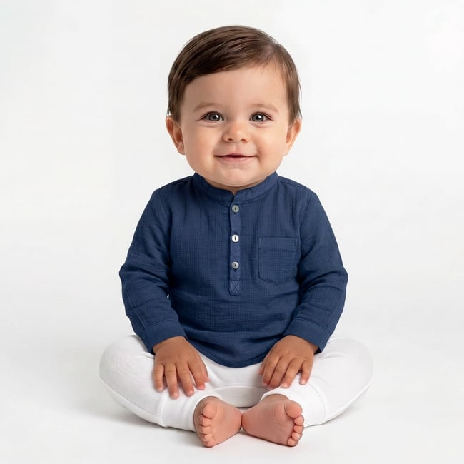 Blouse bébé - Très bon état bleu <span itemprop=
