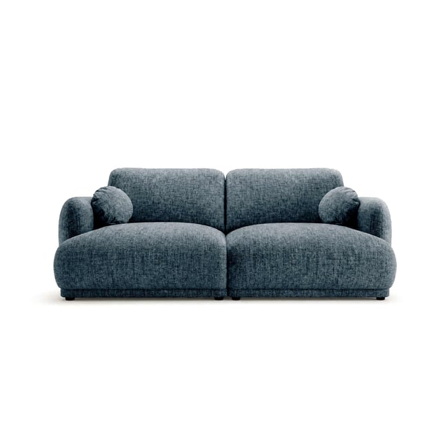 Pietro - Canapé droit 3 places en tissu texturé - LISA DESIGN