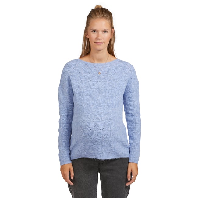 Pull réversible devant/dos grossesse et allaitement bleu lavance <span itemprop=