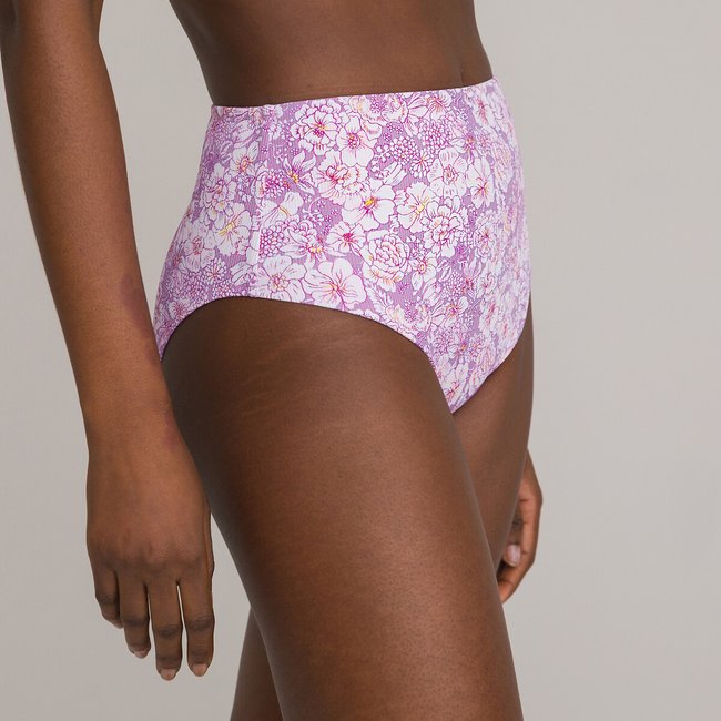 Braguita de bikini alta con motivo de flores estampado floral <span itemprop=