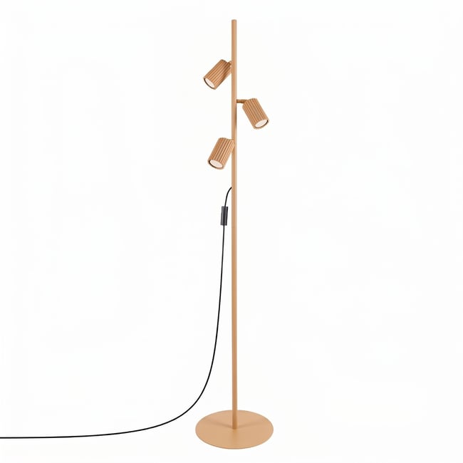 Lampadaire Aluminium Doré GU10 3 KARBON Couleur doré <span itemprop=