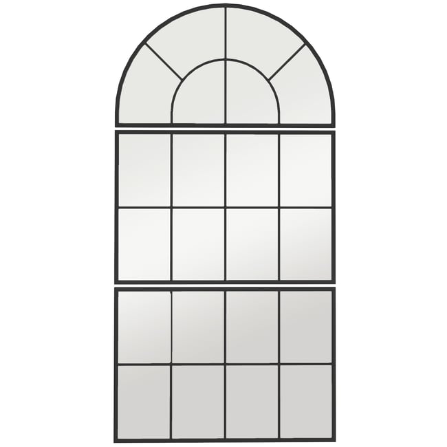 Miroir mural Verre Noir - HOMCOM