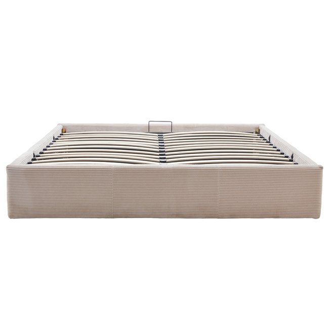 Lit coffre en velours, ISA Couleur beige <span itemprop=