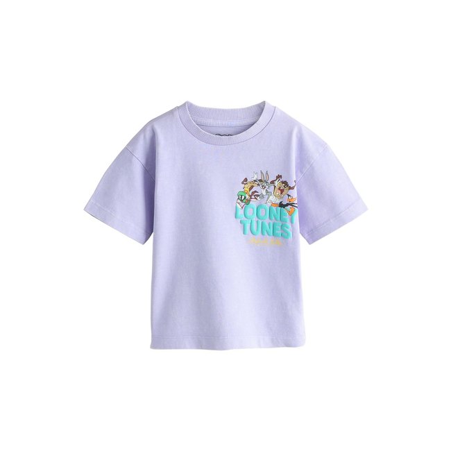 T-shirt looney tunes à manches courtes violet <span itemprop=