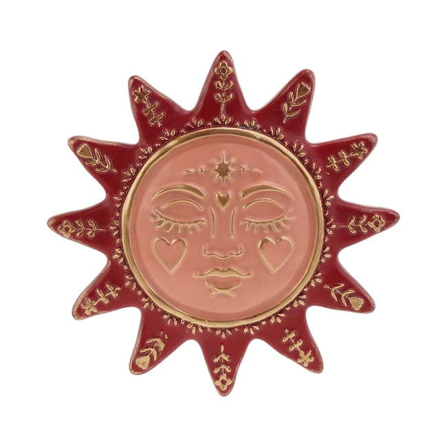 Déco murale soleil coloré 18cm Couleur rose <span itemprop=