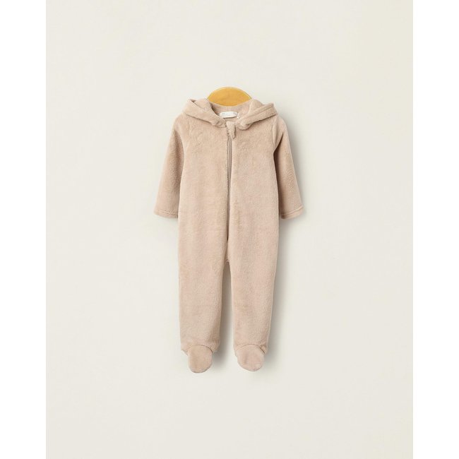 Robe de chambre polaire, avec oreilles ALL STARS COLLEGE beige foncé <span itemprop=