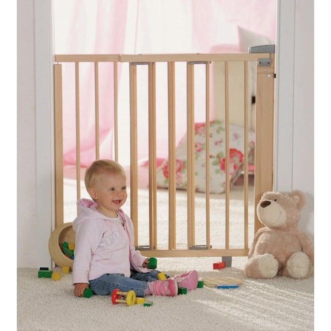 Barrière De Sécurité Pivotante Bois Naturel Porte 68 À 109 Cm Geuther - GEUTHER