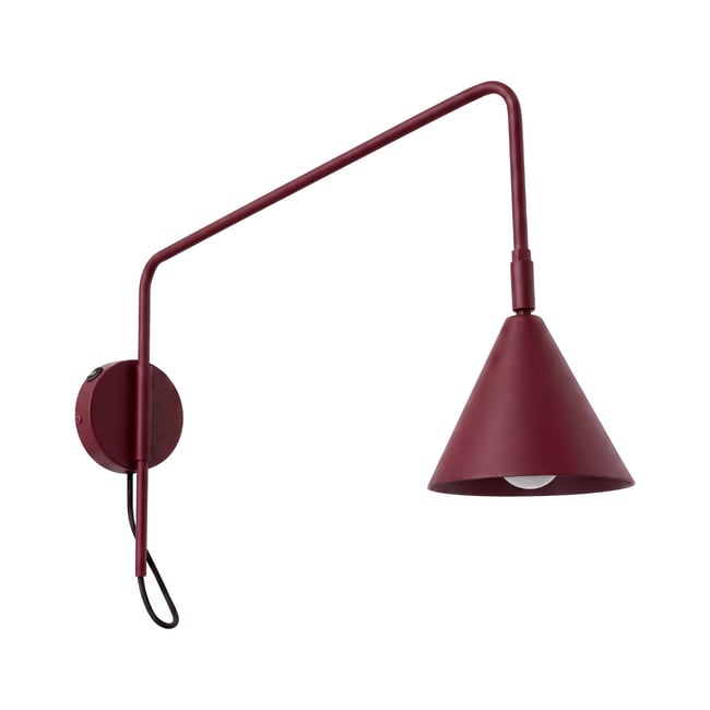 Applique murale Bourgogne E14 1 Nox Couleur bourgogne <span itemprop=
