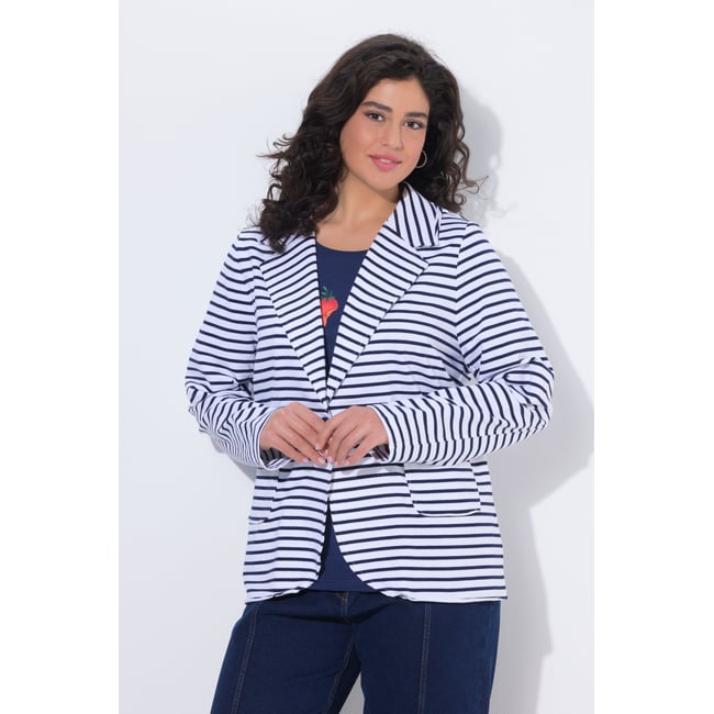 Blazer en jersey. Manches longues et col - ULLA POPKEN