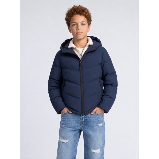 Veste matelassée à chevrons forgeport bleu royal navy <span itemprop=