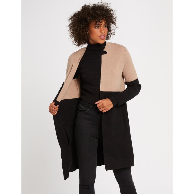Zweifarbiger Longcardigan - MORGAN