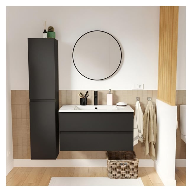 Ensemble meuble simple vasque 80cm SORRENTO - MOB IN