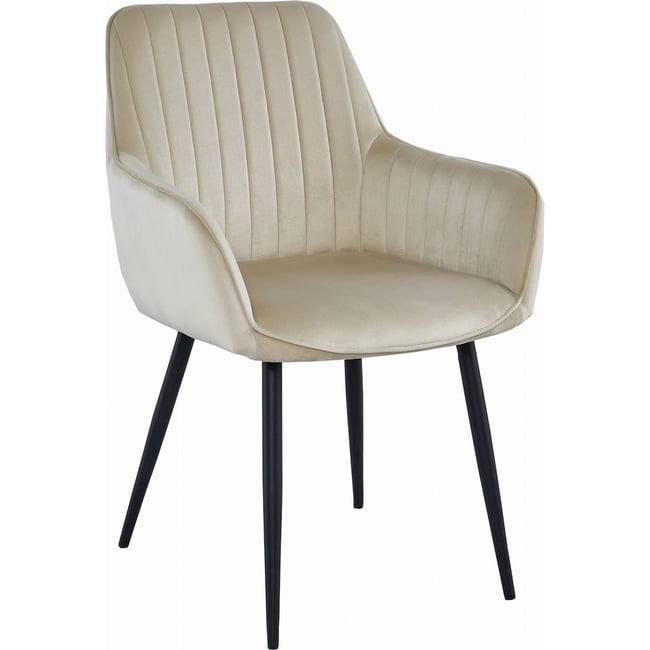 Chaise en velours collection SOLDEN Couleur beige velours et noir <span itemprop=
