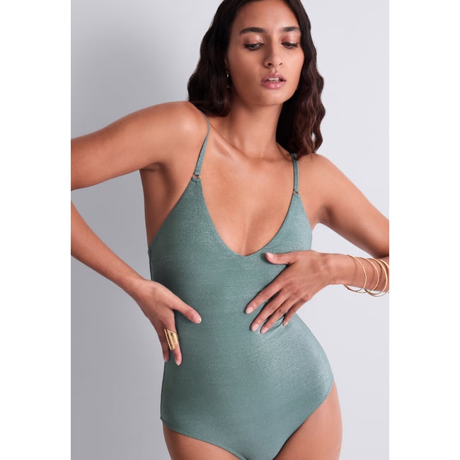 Maillot de bain une piece Summer Glow bleu <span itemprop=