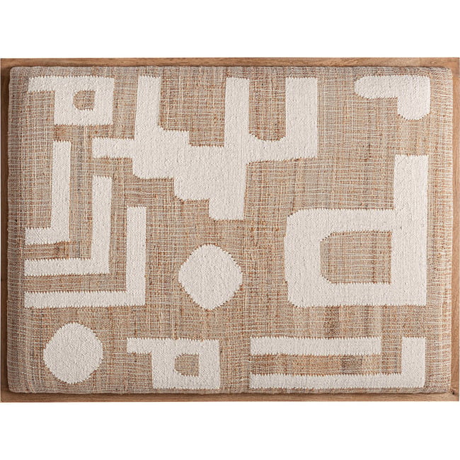 Tête de lit en jute style nordique Couleur naturel écru et bois marron <span itemprop=