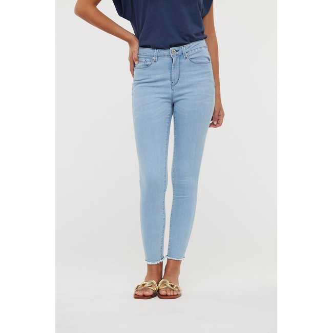 Jean coton skinny LC115F bleu <span itemprop=