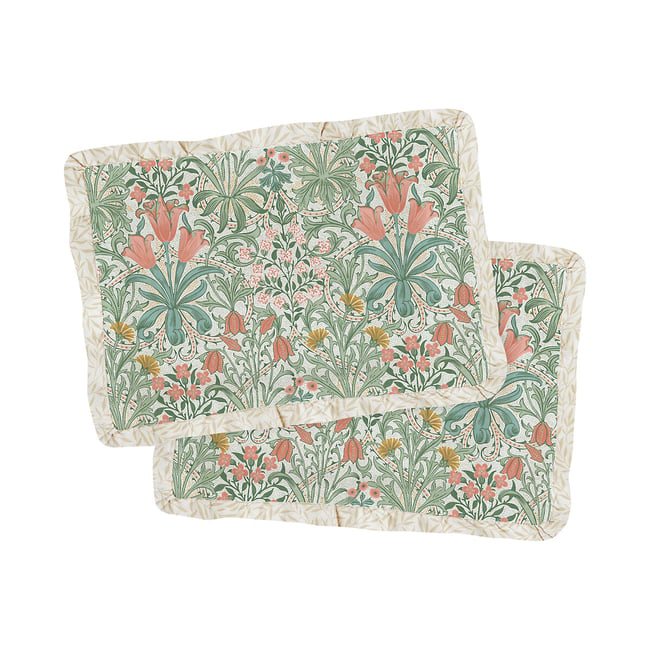 Set of 2 Kitchen Garden Placemats, green, WILLIAM MORRIS AT HOME