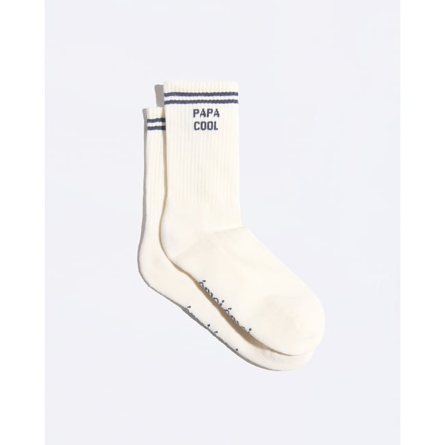 Chaussettes Papa cool beige crème <span itemprop=