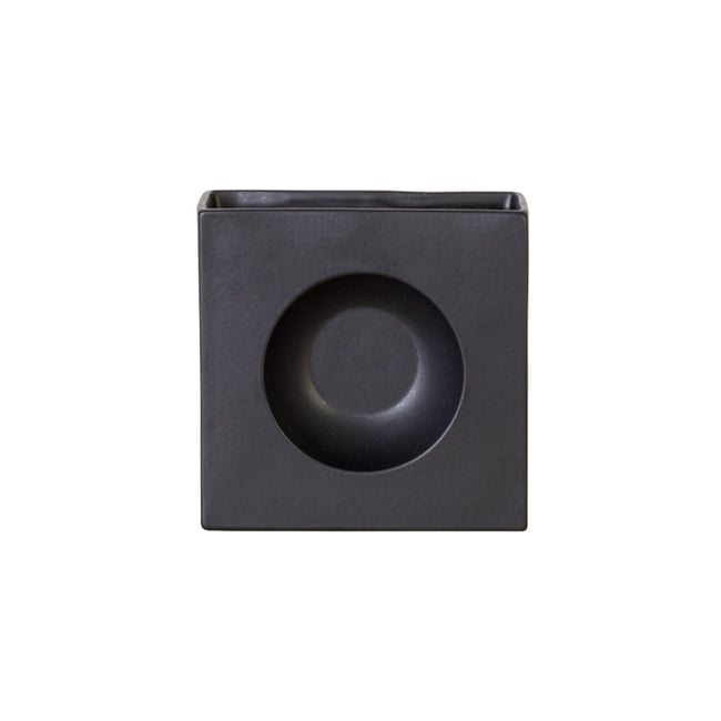 Vase Diabolo En Grès, Le Jardin Couleur noir sable noir <span itemprop=